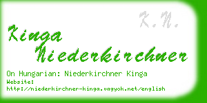 kinga niederkirchner business card